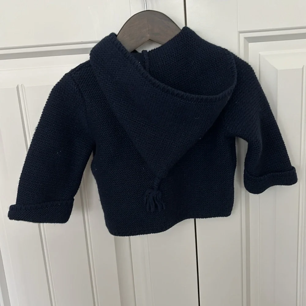 Foque Baby Boy’s Navy Blue Knitted Wool Blend Coat